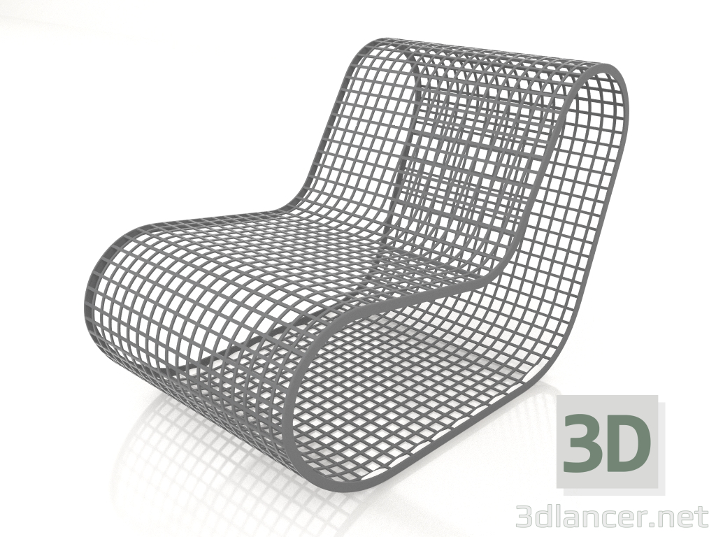 3d model Club chair without rope (Anthracite) - preview