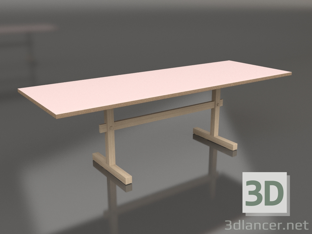 modèle 3D Table à manger Gaspard 240 (Linoléum Clair Rose Poudré) - preview