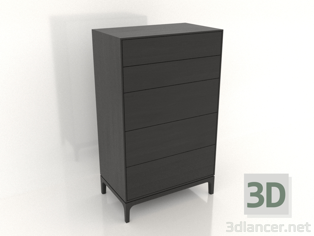 3d model Cómoda FARGO 750x450x1250 mm (roble negro) - vista previa