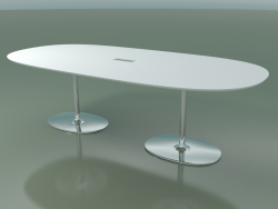 Table ovale 0666 avec manchon isolant pour fils (H 74 - 250x121 cm, M02, CRO)