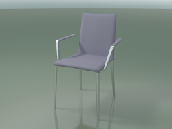 Sandalye 1709BR (Y 85 cm, istiflenebilir, kolçaklı, deri süslemeli, CRO)