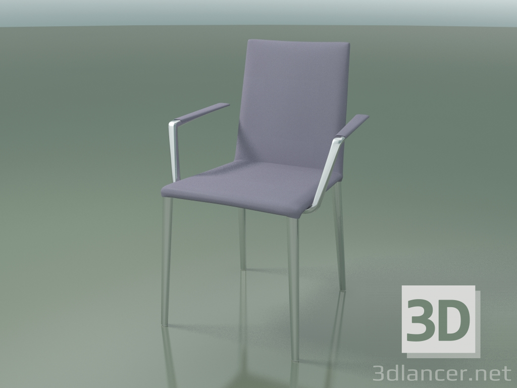 Modelo 3d Cadeira 1709BR (H 85 cm, empilhável, com braços, com acabamento em couro, CRO) - preview