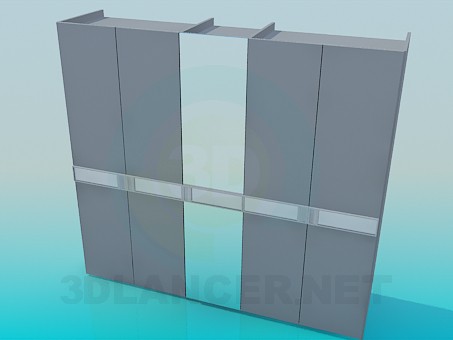 3d модель Шкаф-купе с зеркалом – превью 3d модель Шкаф-купе с зеркалом – превью