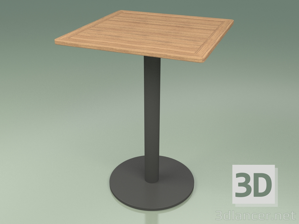modello 3D Tavolo Bar 011 (Metallo Fumo, Teak) - anteprima