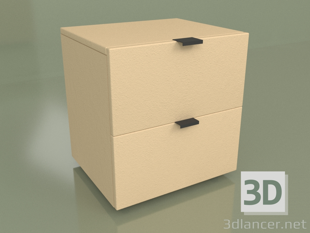3d model Bedside table with drawers (10242) - preview