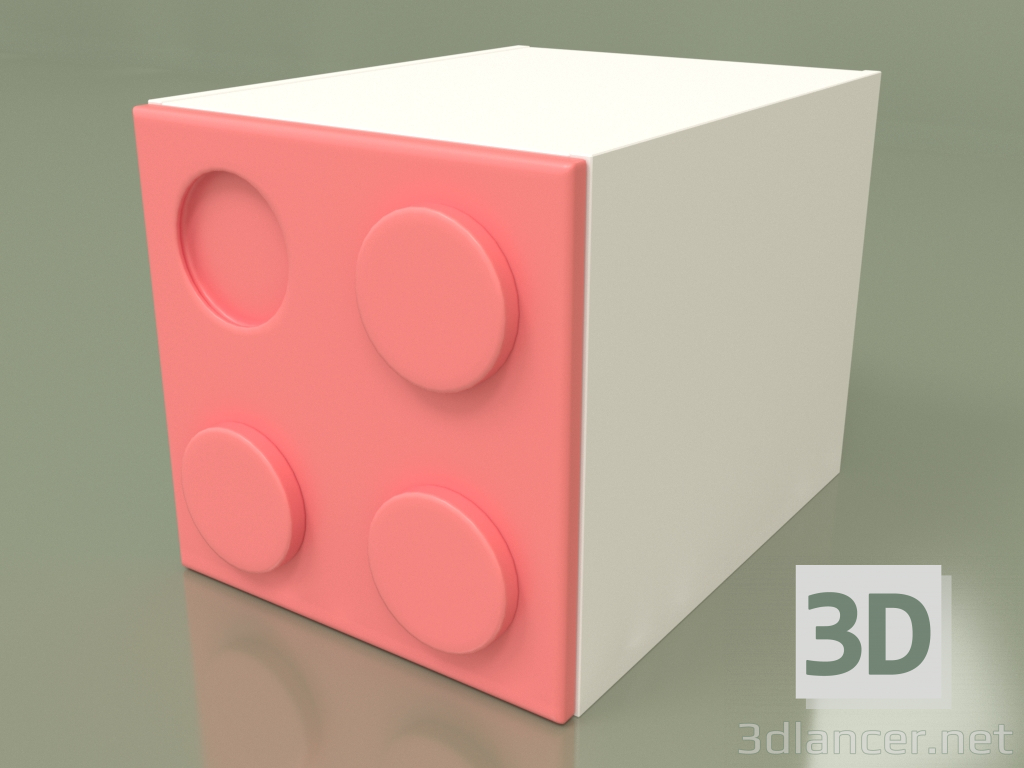 3d model Armario-cubo infantil (Coral) - vista previa