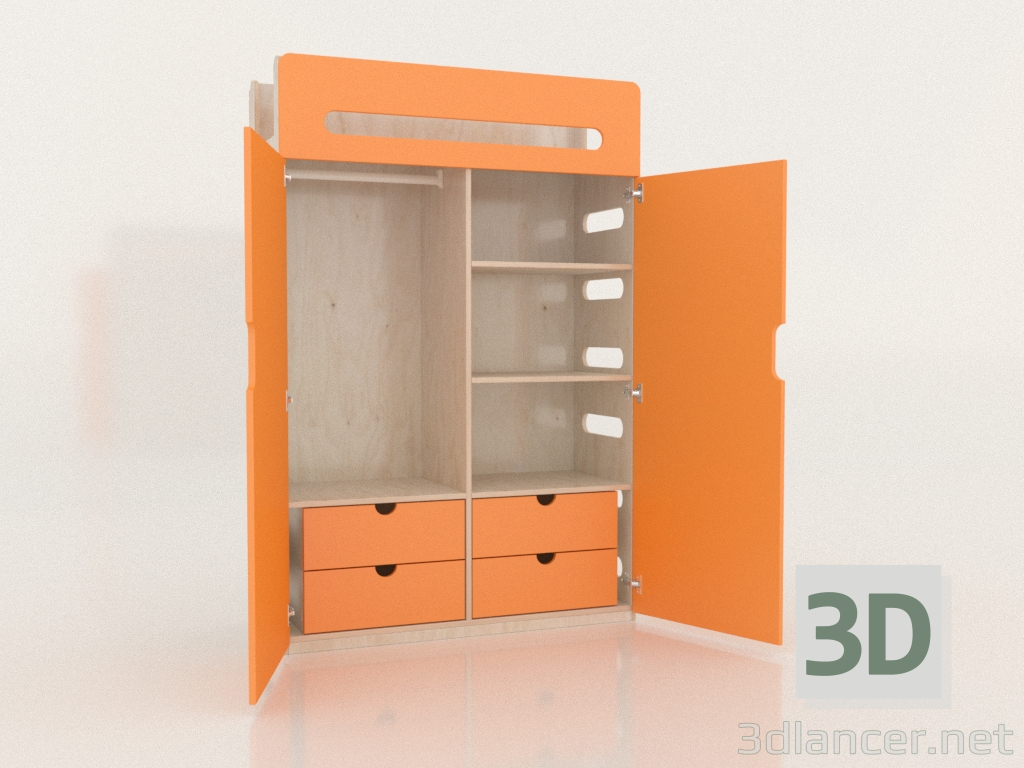 3D Modell Kleiderschrank offen MOVE WD (WOMWD2) - Vorschau