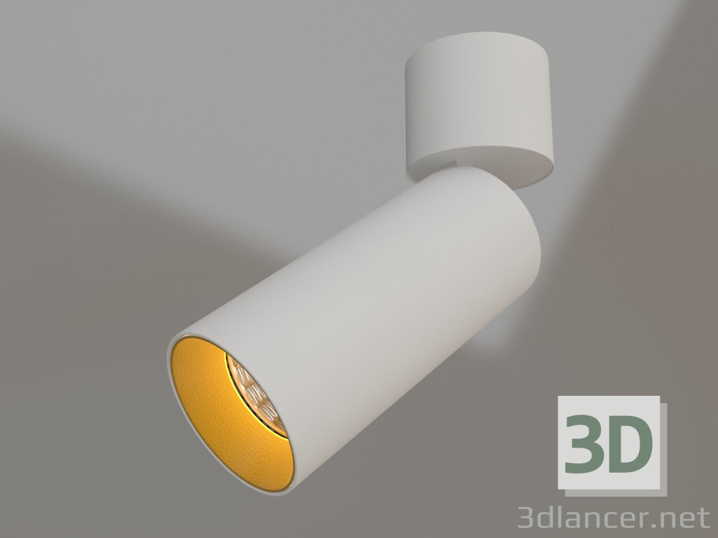 3D Modell Lampe SP-POLO-SURFACE-FLAP-R65-8W Day4000 (WH-GD, 40°) - Vorschau
