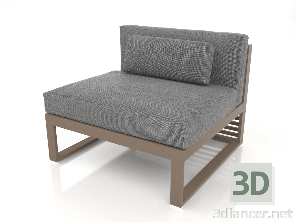 modèle 3D Canapé modulable, section 3 (Bronze) - preview
