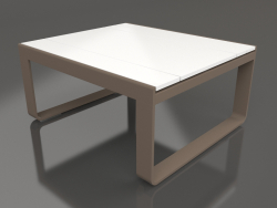 Club table 80 (White polyethylene, Bronze)