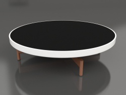 Round coffee table Ø90x22 (White, DEKTON Domoos)