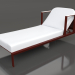 3d model Chaise longue with raised headrest (Wine red) - preview