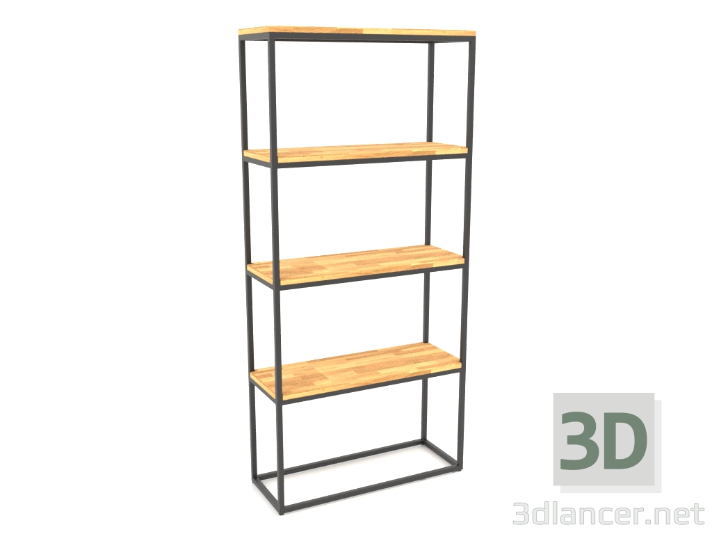 modello 3D Rastrelliera rettangolare grande (PAVIMENTO LEGNO, 80x30x170) - anteprima