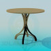 3d модель Дерев'яний стіл на плетених ніжці – превью