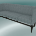 3d model Triple sofá Mayor (AJ5, H 82cm, 62x200cm, Nogal, Hallingdal - 130) - vista previa