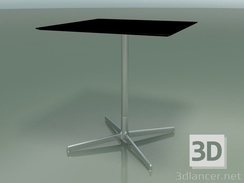modello 3D Tavolo quadrato 5549 (H 72.5 - 69x69 cm, Nero, LU1) - anteprima