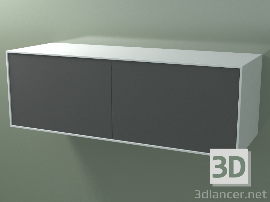 modello 3D Scatola doppia (8AUFBВ03, Glacier White C01, HPL P05, L 144, P 50, H 48 cm) - anteprima