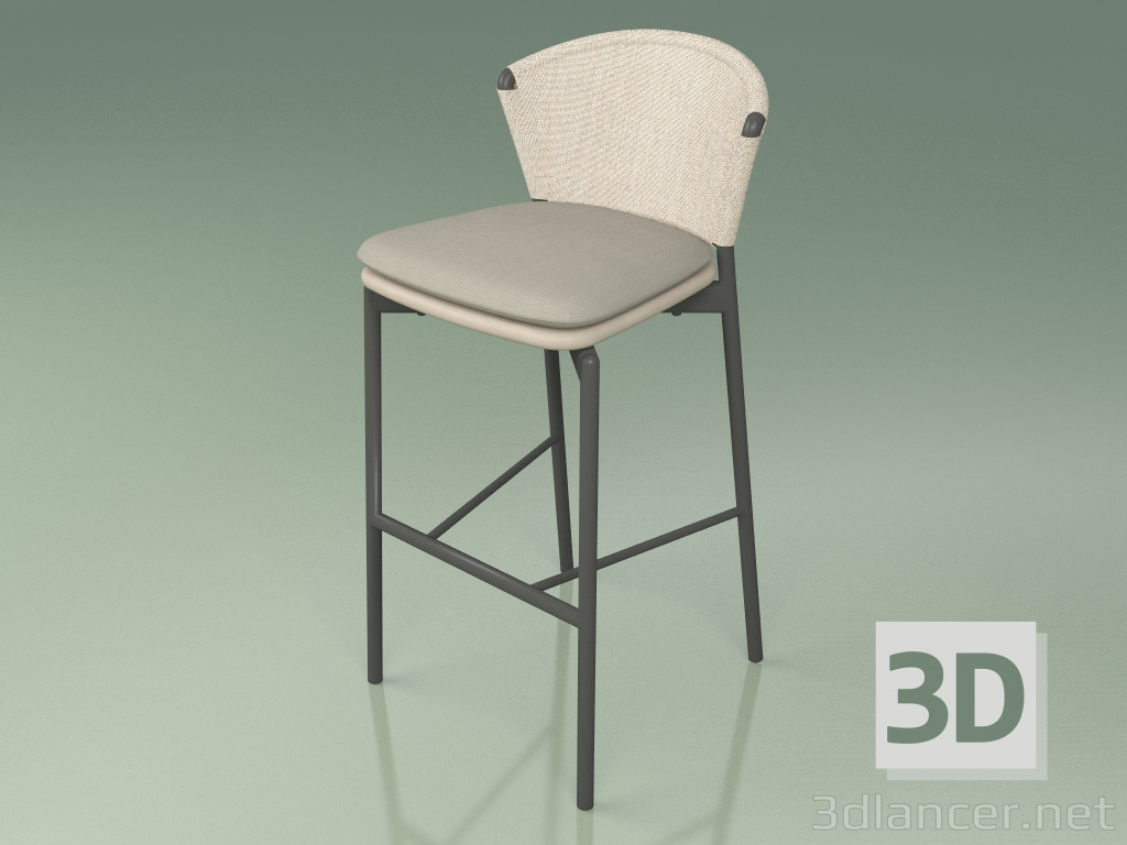 modello 3D Sgabello da bar 050 (Sabbia, Fumo metallico, Talpa in resina poliuretanica) - anteprima