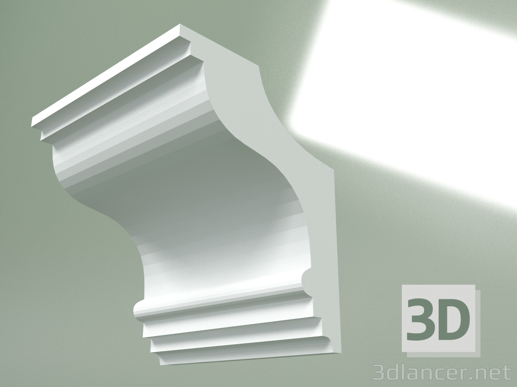 modello 3D Cornicione in gesso (zoccolo a soffitto) KT363 - anteprima