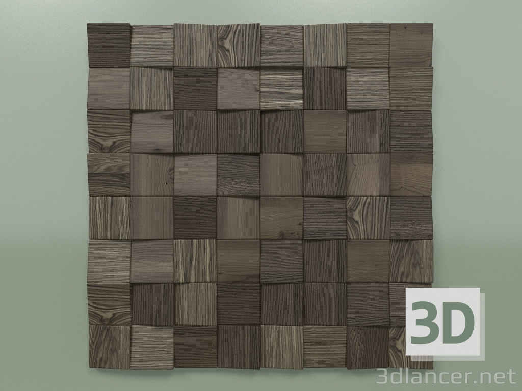 3d model Píxeles de panel de madera 4 - vista previa