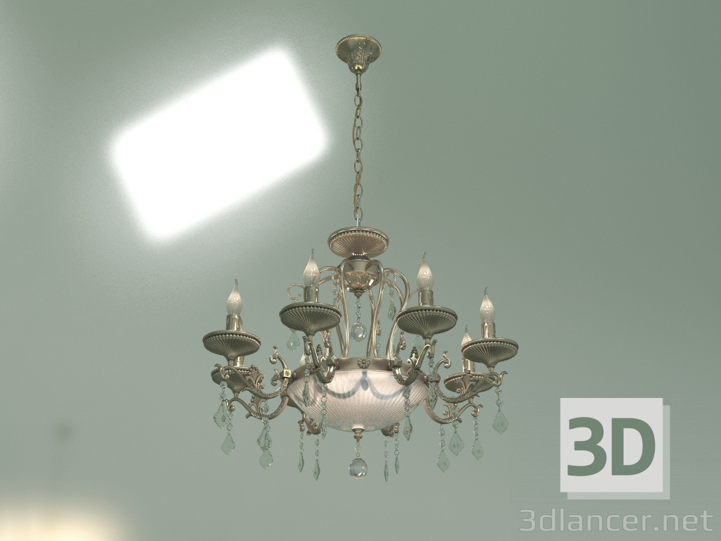 3d model Hanging chandelier 22585-8+3 (antique bronze) - preview