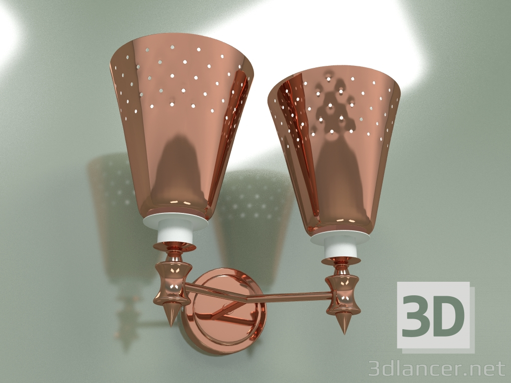 modello 3D Lampada da parete Carlo 2 - anteprima