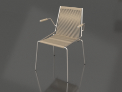 Chair with armrests Noel (Steel Base, Nature Flag Halyard)