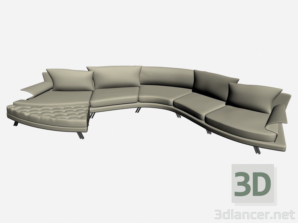 3d model Sofa Super roy esecuzione speciale 5 - preview