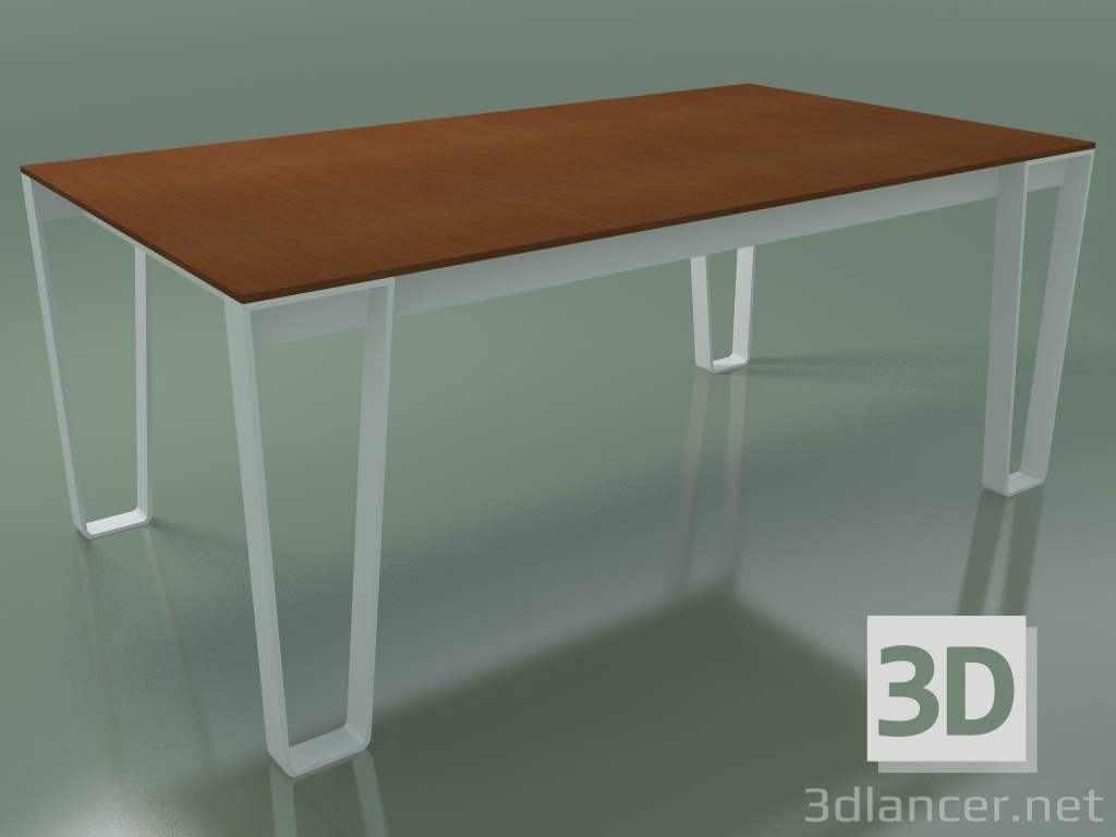 3d model Outdoor dining table InOut (938, White Lacquered Aluminum, Teak Slats) - preview