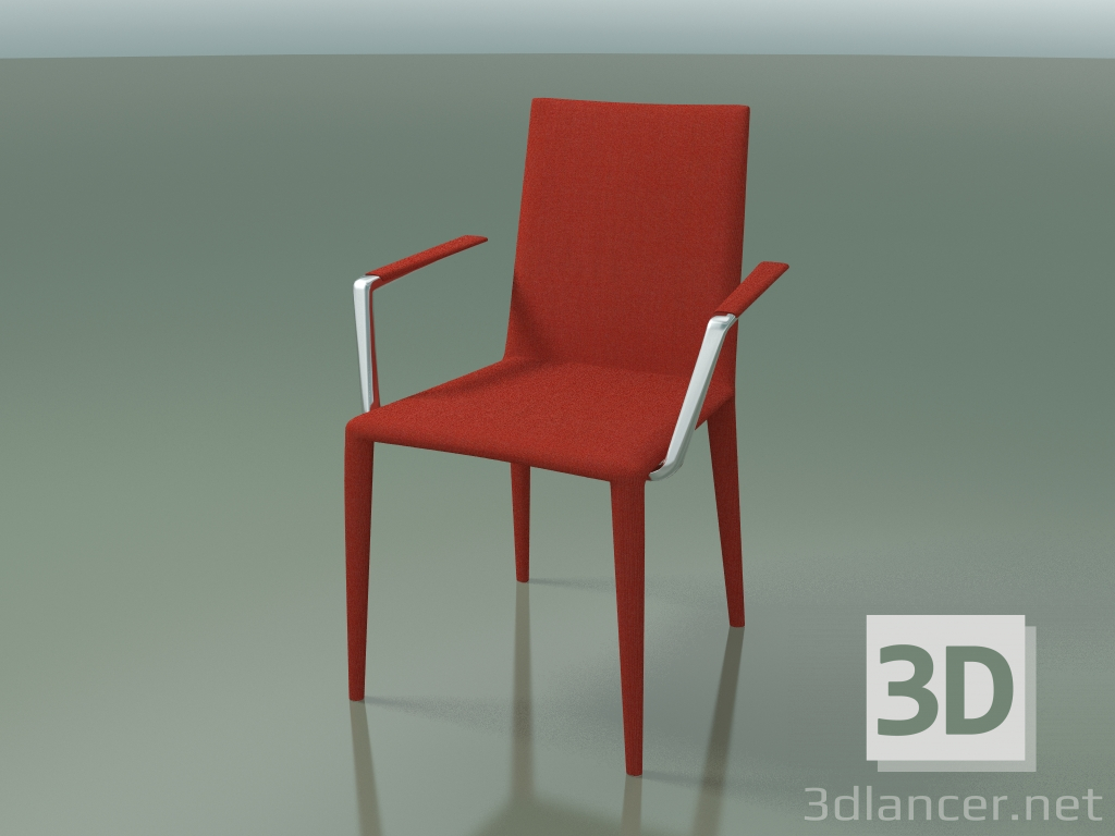 3D Modell Stuhl 1709BR (H 85 cm, stapelbar, mit Armlehnen, Vollstoffpolsterung) - Vorschau