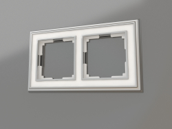 Frame for 2 posts Palacio (chrome-white)