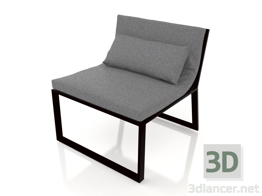 modello 3D Poltrona lounge (nera) - anteprima