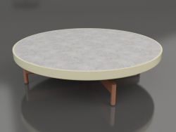 Round coffee table Ø90x22 (Gold, DEKTON Kreta)