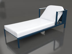Chaise longue con reposacabezas elevado (Gris azul)