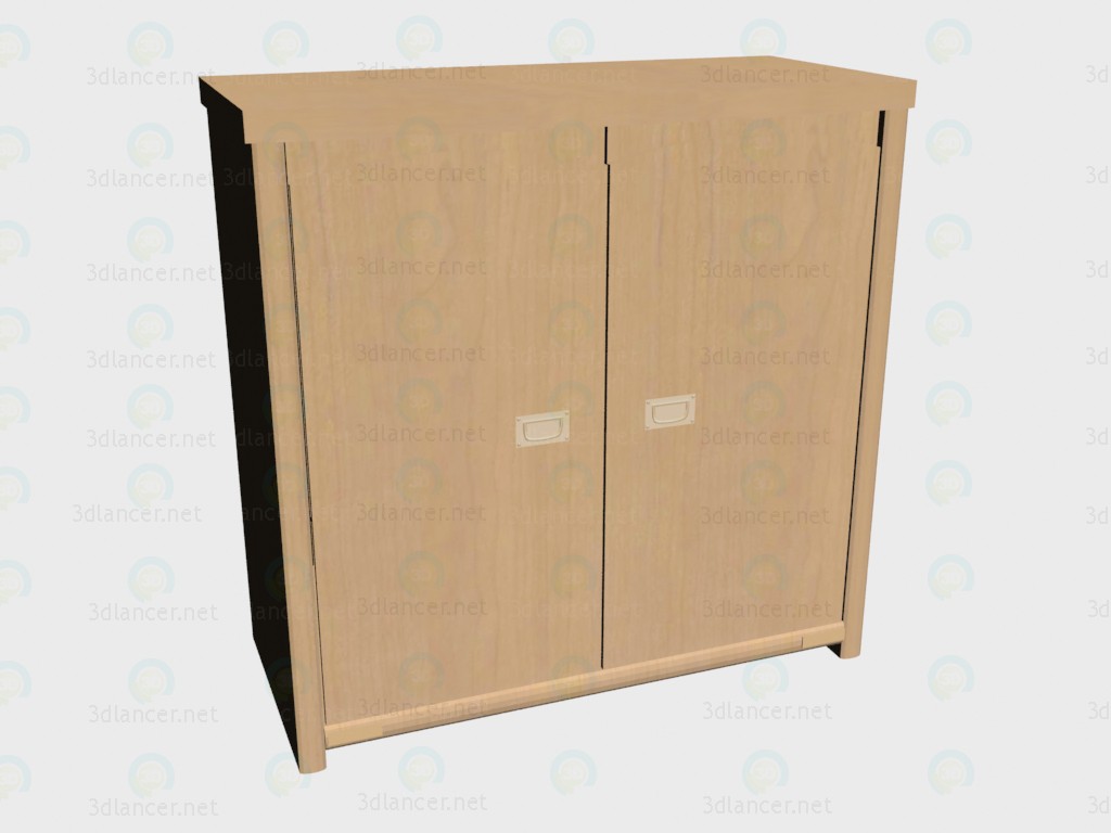 3d model Cajonera con puertas - vista previa