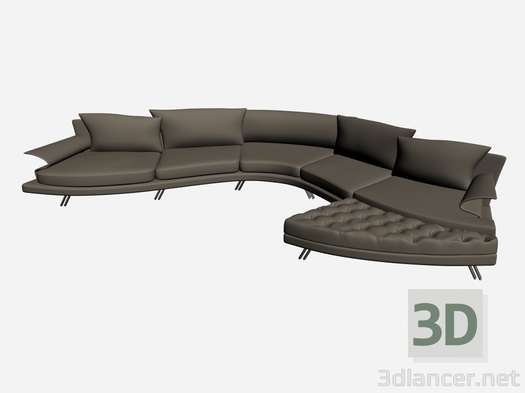 3d model Sofa Super roy esecuzione speciale 6 - preview