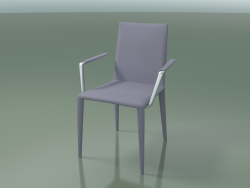 Cadeira 1709BR (H 85 cm, empilhável, com braços, interior em couro)