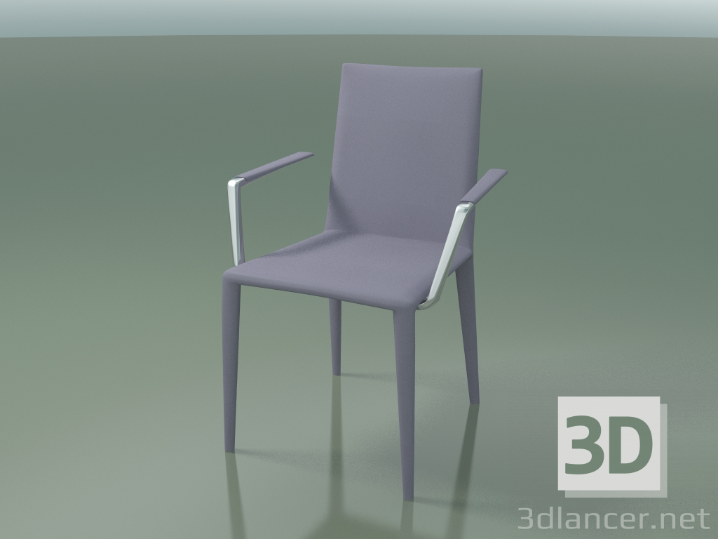 3D Modell Stuhl 1709BR (H 85 cm, stapelbar, mit Armlehnen, Volllederausstattung) - Vorschau