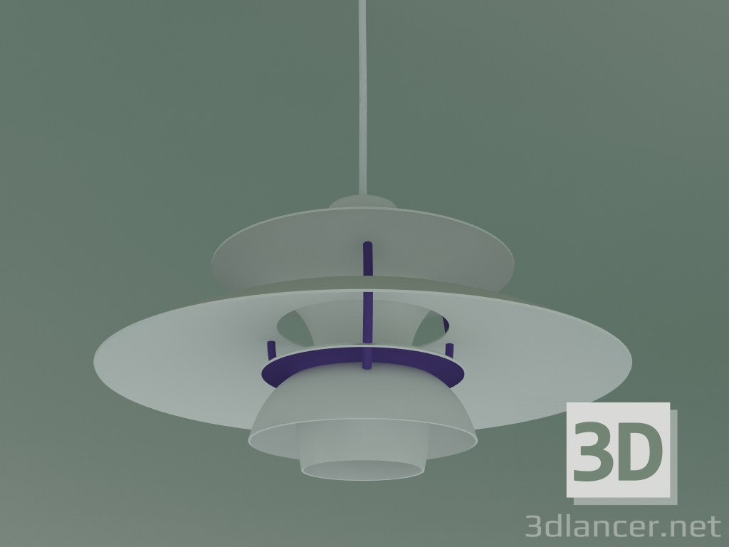 modello 3D Lampada a sospensione PH 5 MINI (E14, CLASSIC WHT) - anteprima