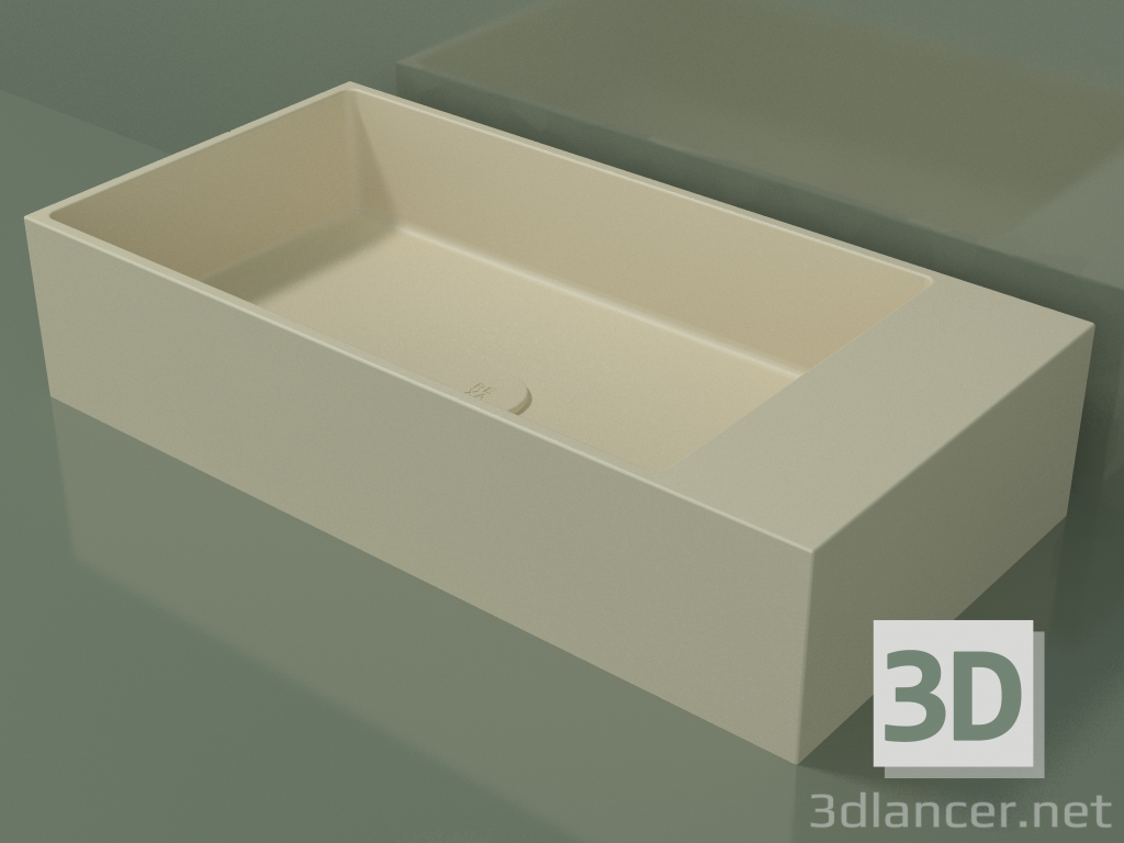 3D Modell Arbeitsplatte Waschbecken (01UN41102, Knochen C39, L 72, P 36, H 16 cm) - Vorschau