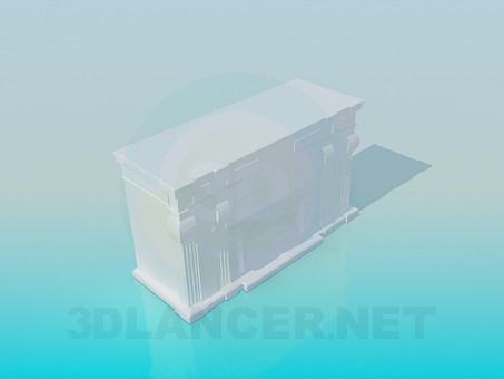 3d модель Камін з орнаментом – превью 3d модель Камін з орнаментом – превью