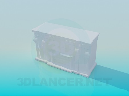 3d модель Камін з орнаментом – превью 3d модель Камін з орнаментом – превью