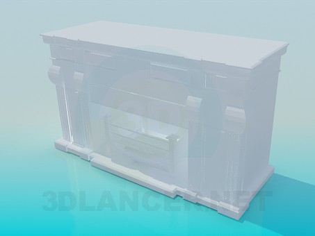 3d модель Камін з орнаментом – превью 3d модель Камін з орнаментом – превью