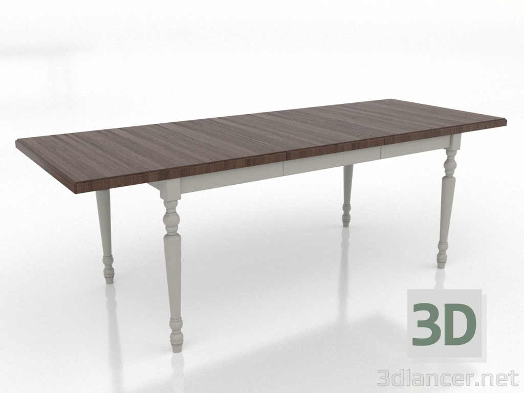 modèle 3D Table à manger 2100x800 mm (extensible, RAL 7044, noyer foncé) - preview modèle 3D Table à manger 2100x800 mm (extensible, RAL 7044, noyer foncé) - preview