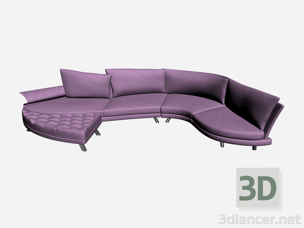 modello 3D Divano Super roy esecuzione speciale 7 - anteprima
