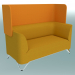 3D modeli Kolçaklı çift kişilik kanepe, ekranlı (21W) - önizleme