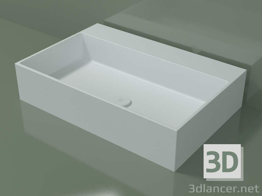 3D modeli Tezgah üstü lavabo (01UN41302, Glacier White C01, L 72, P 48, H 16 cm) - önizleme