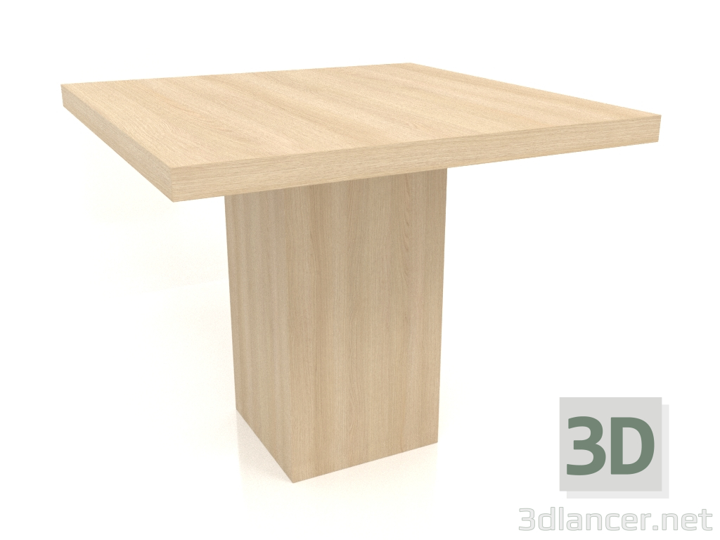 modello 3D Tavolo da pranzo DT 10 (900x900x750, legno bianco) - anteprima