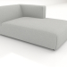 3d model Chaise longue (L) 83x165 with an armrest on the right - preview