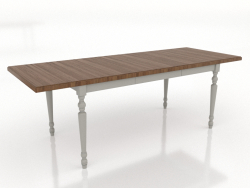 Mesa de jantar 2100x800 mm (extensível, RAL 7044, nogueira clara)